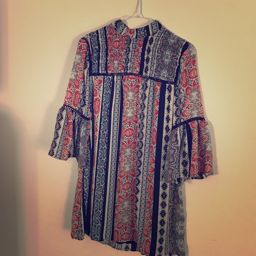 Multi print tunic dress
